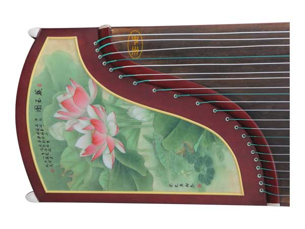 G503仿红木新绢画古筝（簇玉图）